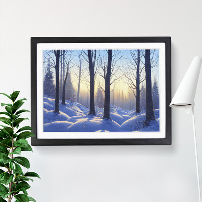 XH1022-10214X Winter Forest Sunrise Art - Single Picture Frame Painting