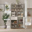 Garde-manger 71 po Farmhouse - Portes en rotin, support pour micro-ondes, tablettes réglables, buffet pour la cuisine-351865802