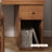 Walnut Rectangular Solid Wood Executive desk with drawers desk-167706642