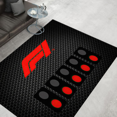 Chic Non Woven Thin Type Printed Rug Featuring a Modern Geometric Design in Vibrant Colors Perfect for Elevating Your Room's Decor