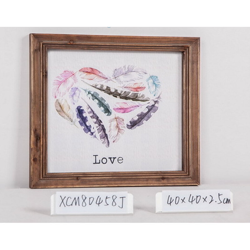 Décoration murale encadrée en bois 16 po Love