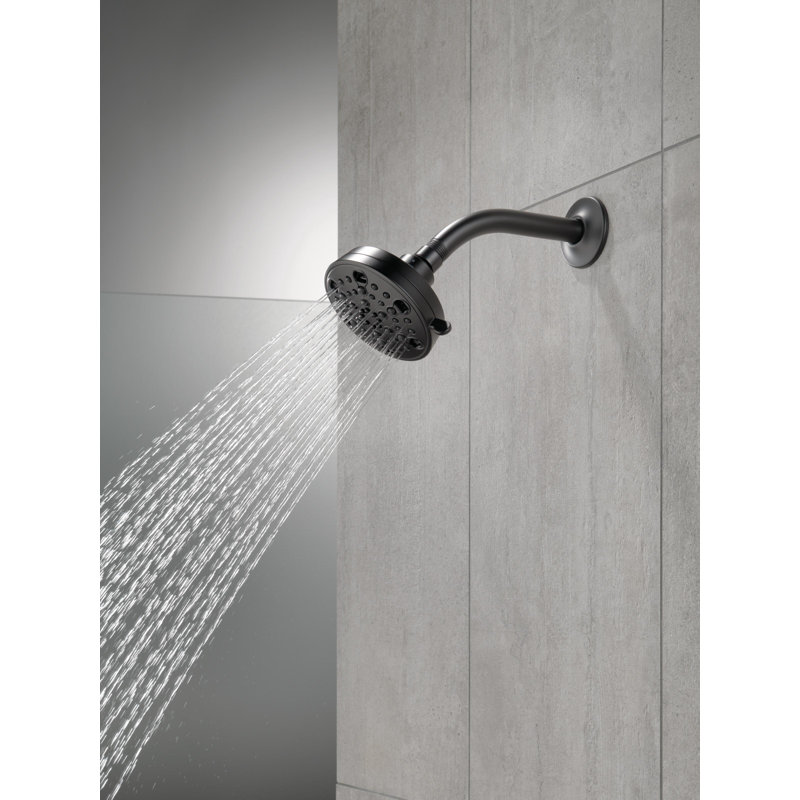 H2Okinetic 5-Setting Contemporary Shower Head, Matte Black
