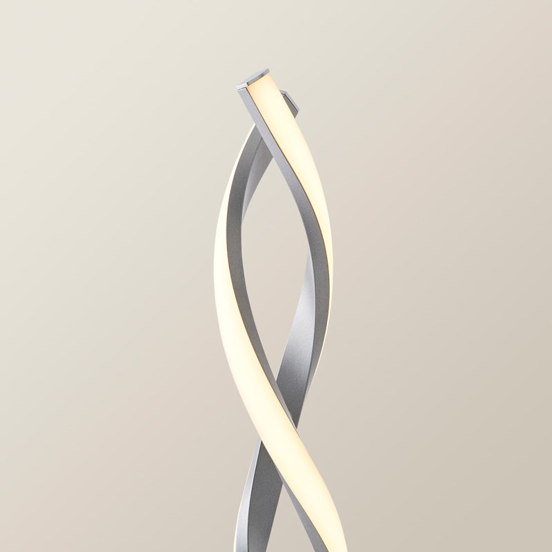 Desk Lamp, 42cm H X 12cm W X 12cm D, Matte Silver
