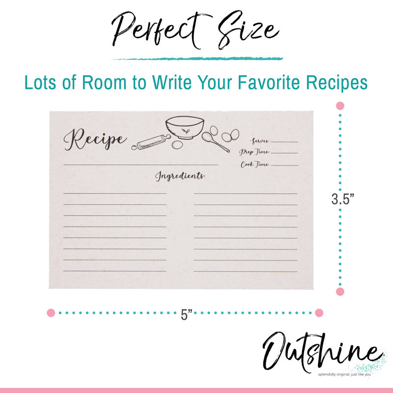 Outshine Premium Recipe Notecard