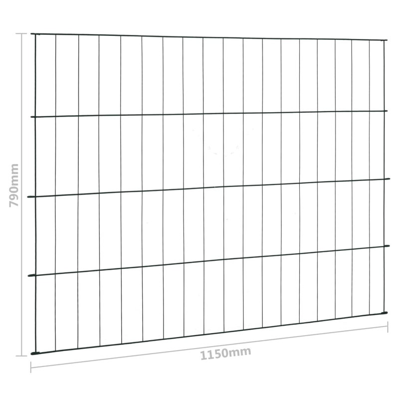 Ensemble de clôture de jardin vidaXL, H 31,1 po x l 45,3 po