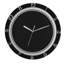 12" Modern Black & Silver Wall Clock with Large Numbers