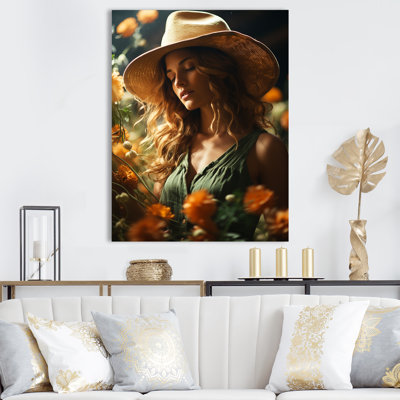 " Woman With Farm Hat "