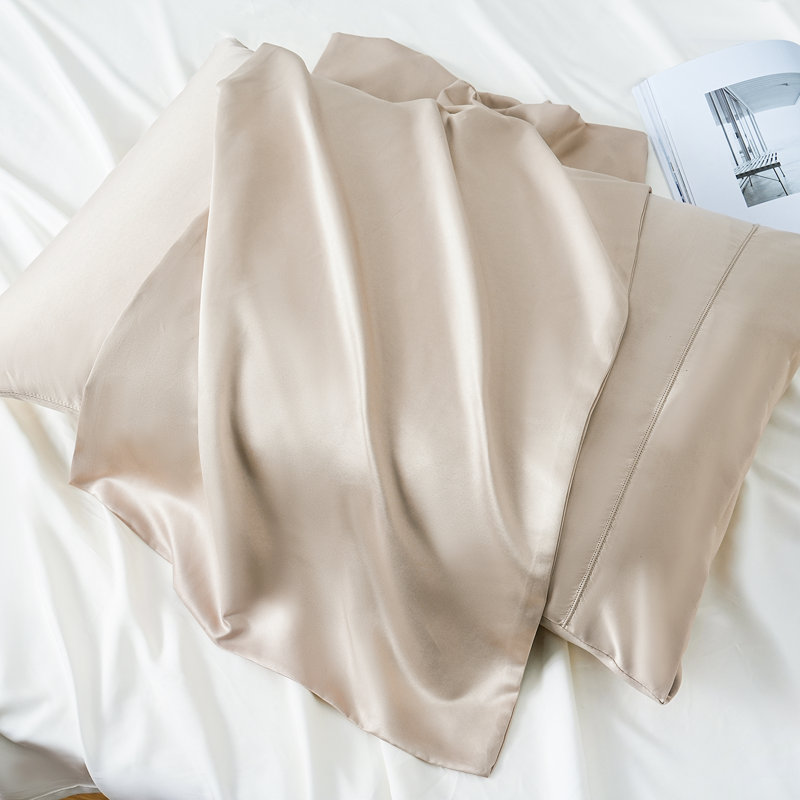 Satin Pillowcases Queen Size 2-Pack, Silky Soft Cooling Pillow Covers For Hair & Skin Care, Luxury Gift For Women And Men, Grey 20X30 Inches