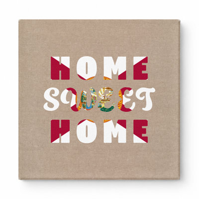 Home Sweet Home Florida - art mural carré sur toile