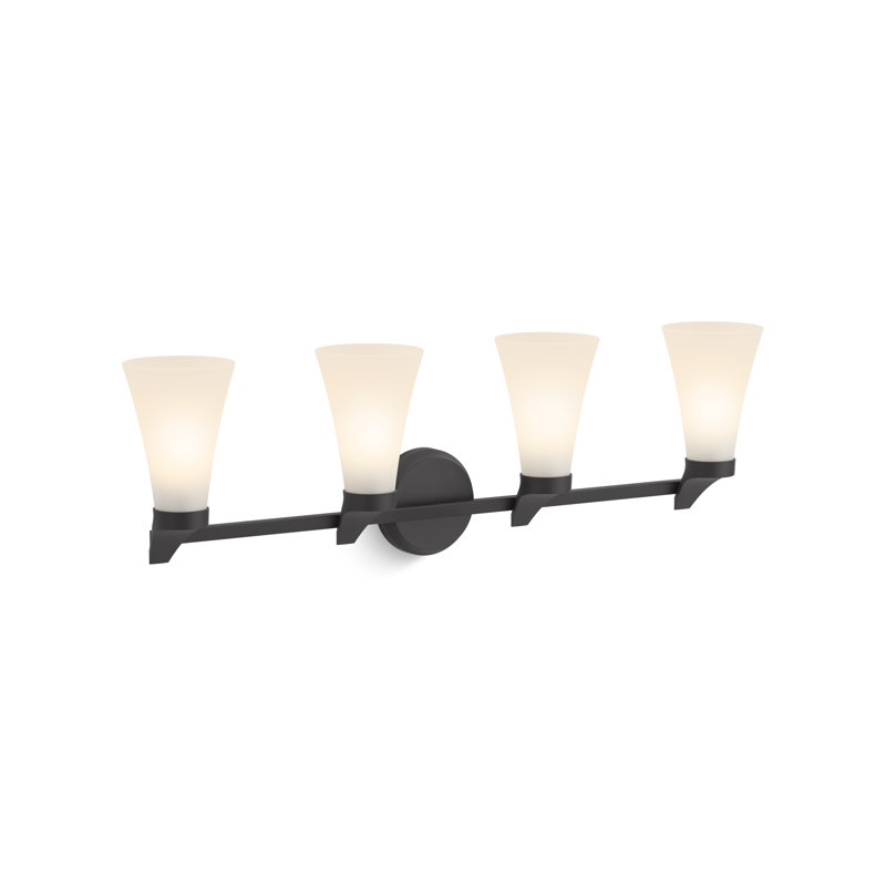 Simplice Four-Light Sconce, Matte Black
