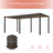 LED Light Metal Pergola with Adjustable Louvered Roof with Solar LED-104881998