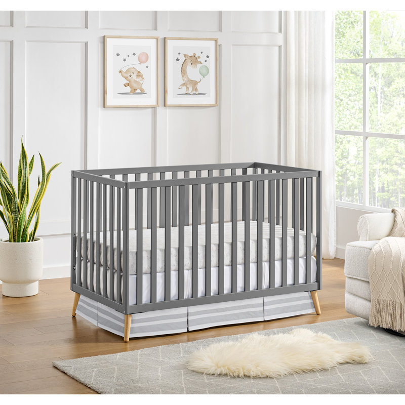 Lit de bébé convertible Cozy Nest, Gris colombe / naturel