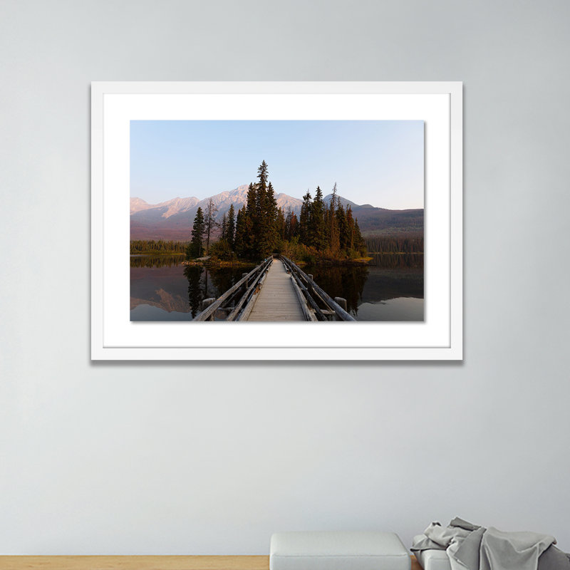 Bridge Pyramid Lake Print by Alexander Iby, 50" H x 72" W x 2.5" D, White