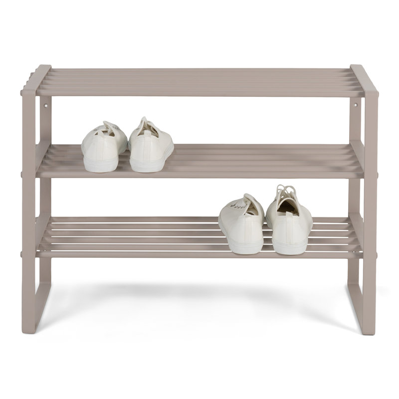 Rex 12 Pair Shoe Rack, Silky Taupe