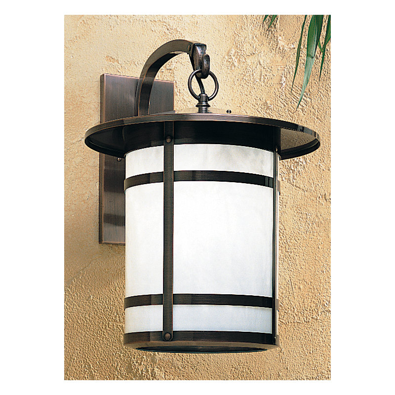 Arinze Wall Light, 11.88" H x 11" W x 15" D, Antique Brass, Amber Mica