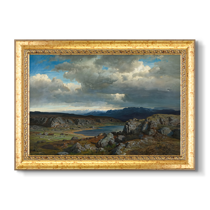 Hautes Terres norvégiennes, 1857 - Hans Gude - Toile encadrée sur mesure, 20x28 INNER SIZE, Framed Canvas