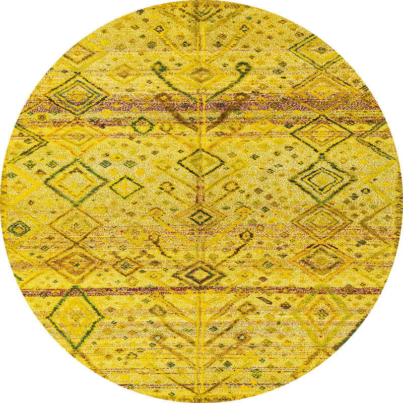 Tapis abstrait moderne 4355, Rond 5 pi
