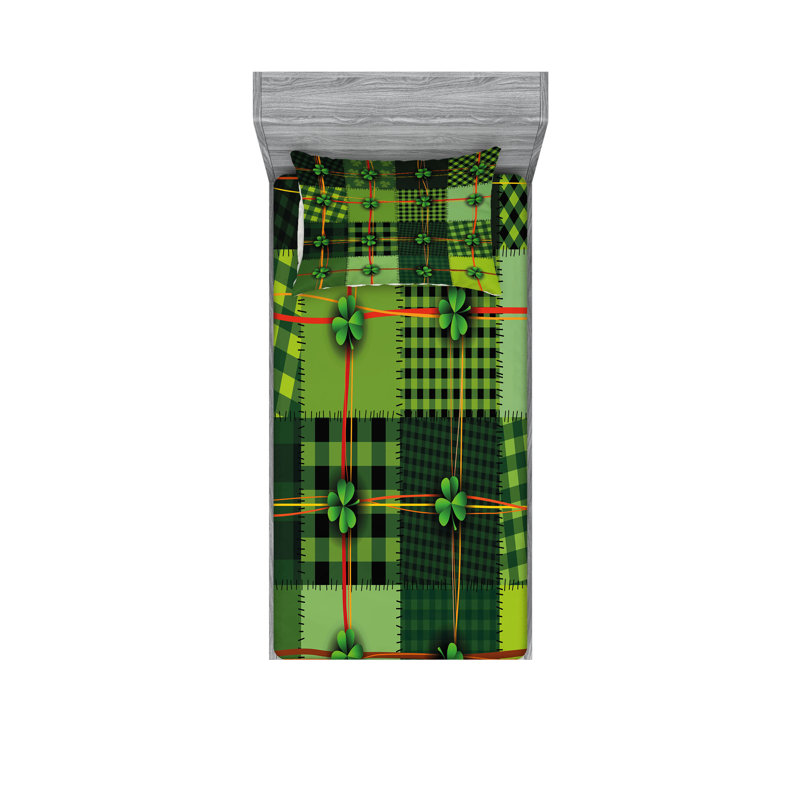 Multicolore ensemble de draps et taies décoratives Ambesonne, Ensemble de draps pour lit simple + 1 drap-housse 