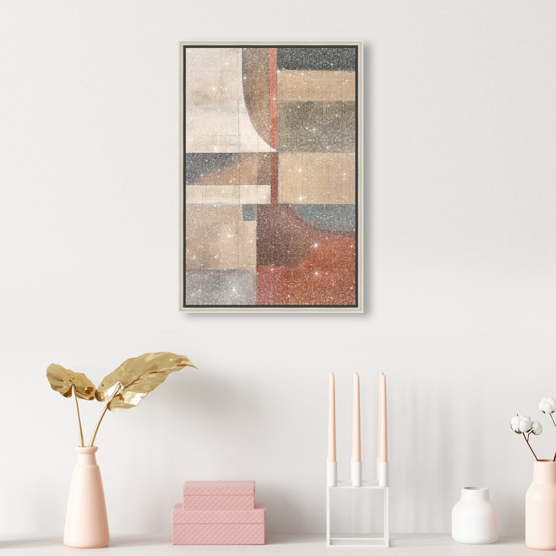 Pattern Pulse III Canvas Abstract Print by Oliver Gal, Black Frame, 10 x 15, 16"H x 11"W, Silver Frame