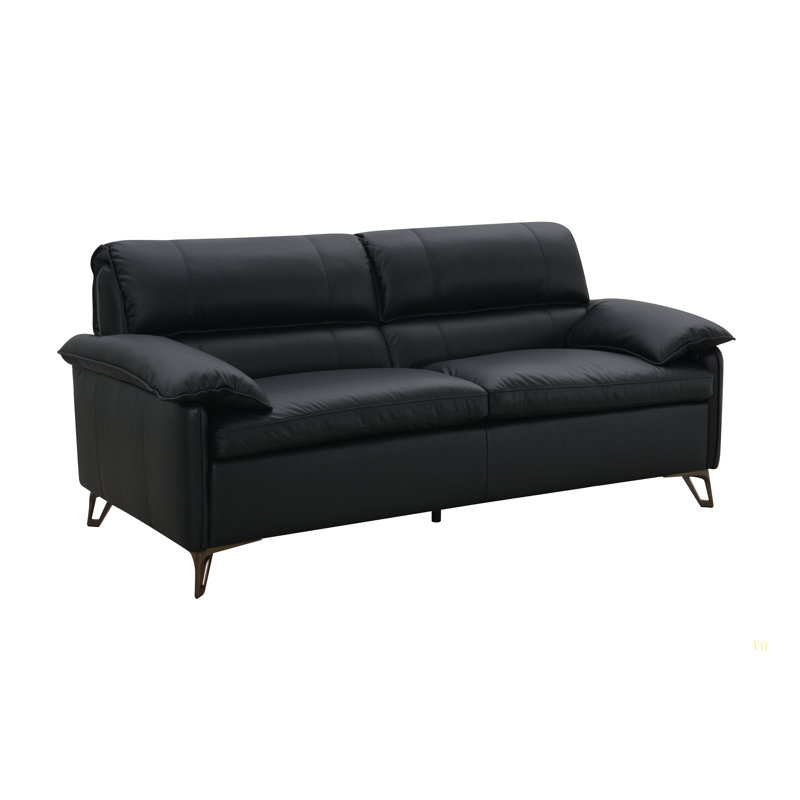 Eilene Top Grain Leather Loveseat,Chic Living Room Furniture For Home, Apartment And Office