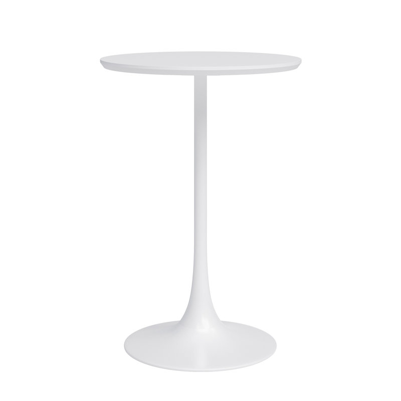 Bellamia Counter Height 24" Round Dining Table with Steel Pedestal Base for Indoors