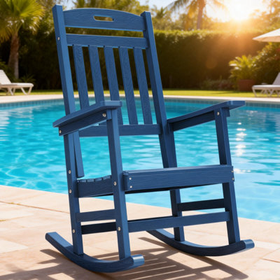 Chaise berçante de jardin pour adultes toutes saisons Adirondack