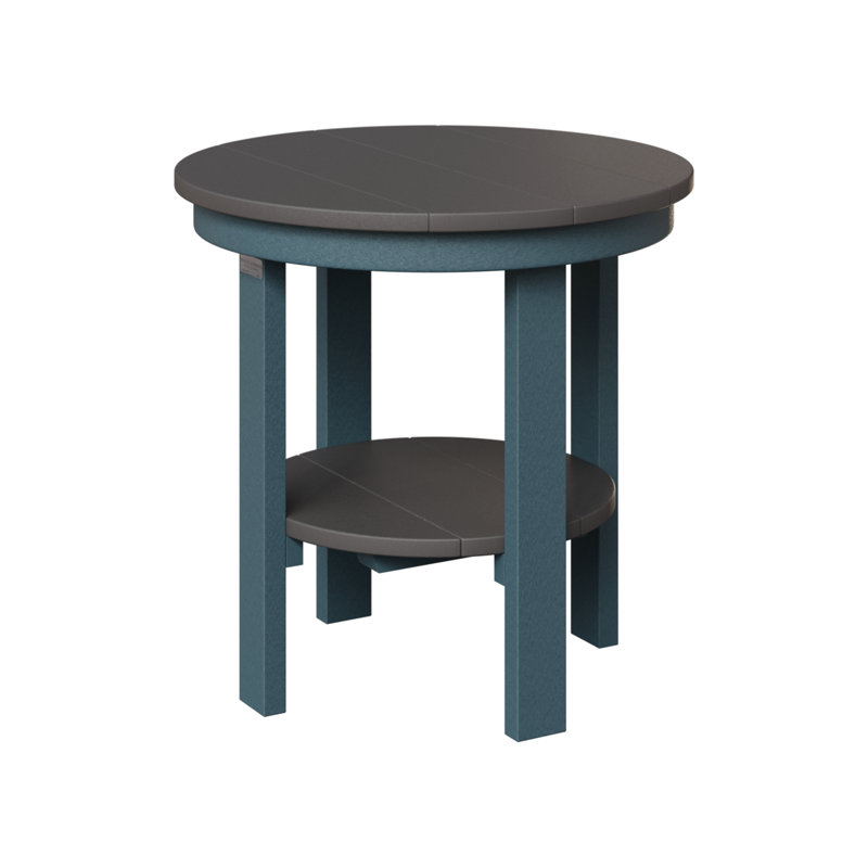Table de salle à manger ronde Berlin Gardens, Gris fumée, 21" H x 21.5" W x 21.5" D, Ardoise