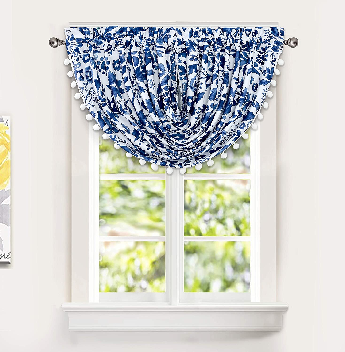 Red Barrel Studio® Adalida Floral 52'' W Window Valance & Reviews | Wayfair