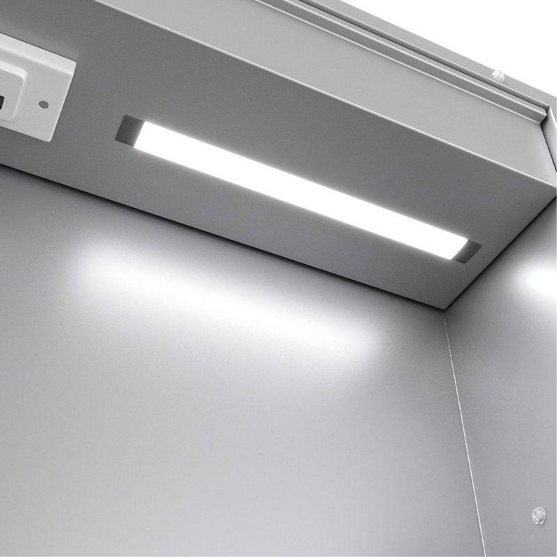 Led Lighted Medicine Cabinet With Adjustable Shelves, 48*32Inches, 3 Color Temperatures, Fog, Recessed Or Wall Mounted, Brightness, Spacious Storage, Silver+Silver Cabinet, Illumination, Customizable