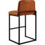 Tabouret de bar de 27 po de hauteur, comptoir de 27 po avec pieds en métal et pieds en métal, surface de siège confortable, facile à entretenir, pour la cuisine et la salle à manger, brun