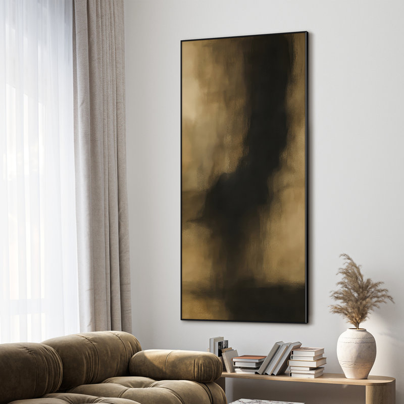 Très grand art mural imprimé sur toile - Œuvre d'art moderne abstraite, décor pour le salon ou la chambre à coucher - «Assemblage requis du cadre (cadre non fini)»