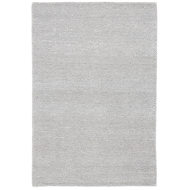 Almus Handmade Tufted Wool Silver Area Rug