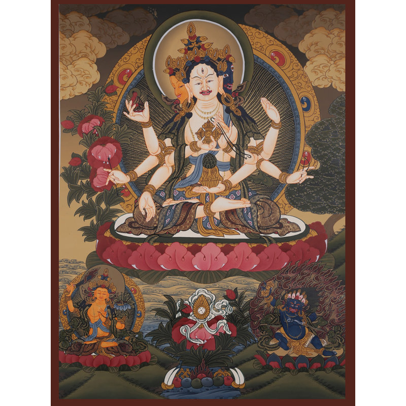Namgyalma - Bouddhiste tibétain (Thangka sans brocart)