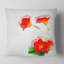 Coussin à imprimé aquarelle rouge Gentiana Alpina-30743771-30743768