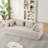 Modular Chenille Convertible Sofa Bed, DIY Customizable Design