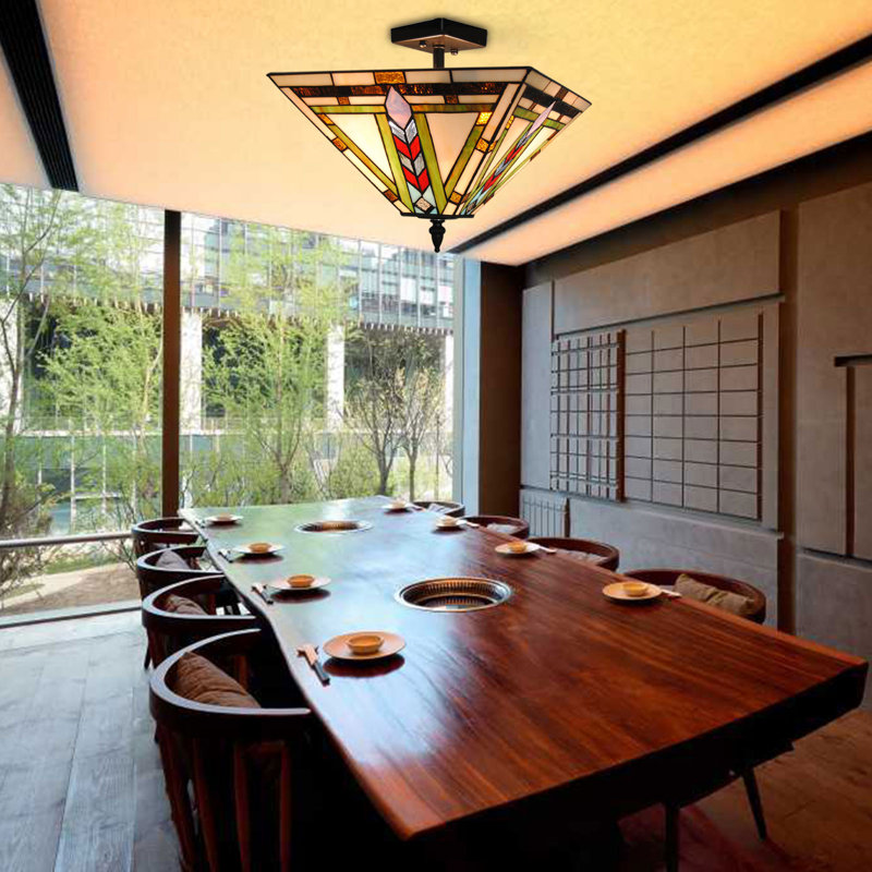 Plafonnier encastré rétro 2 lumières