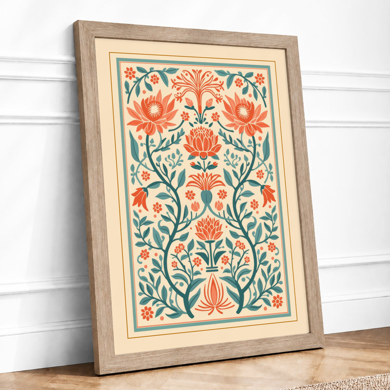 Symmetrical Botanical - Framed Print, A1 - 84.1 x 59.4 cm, Oak