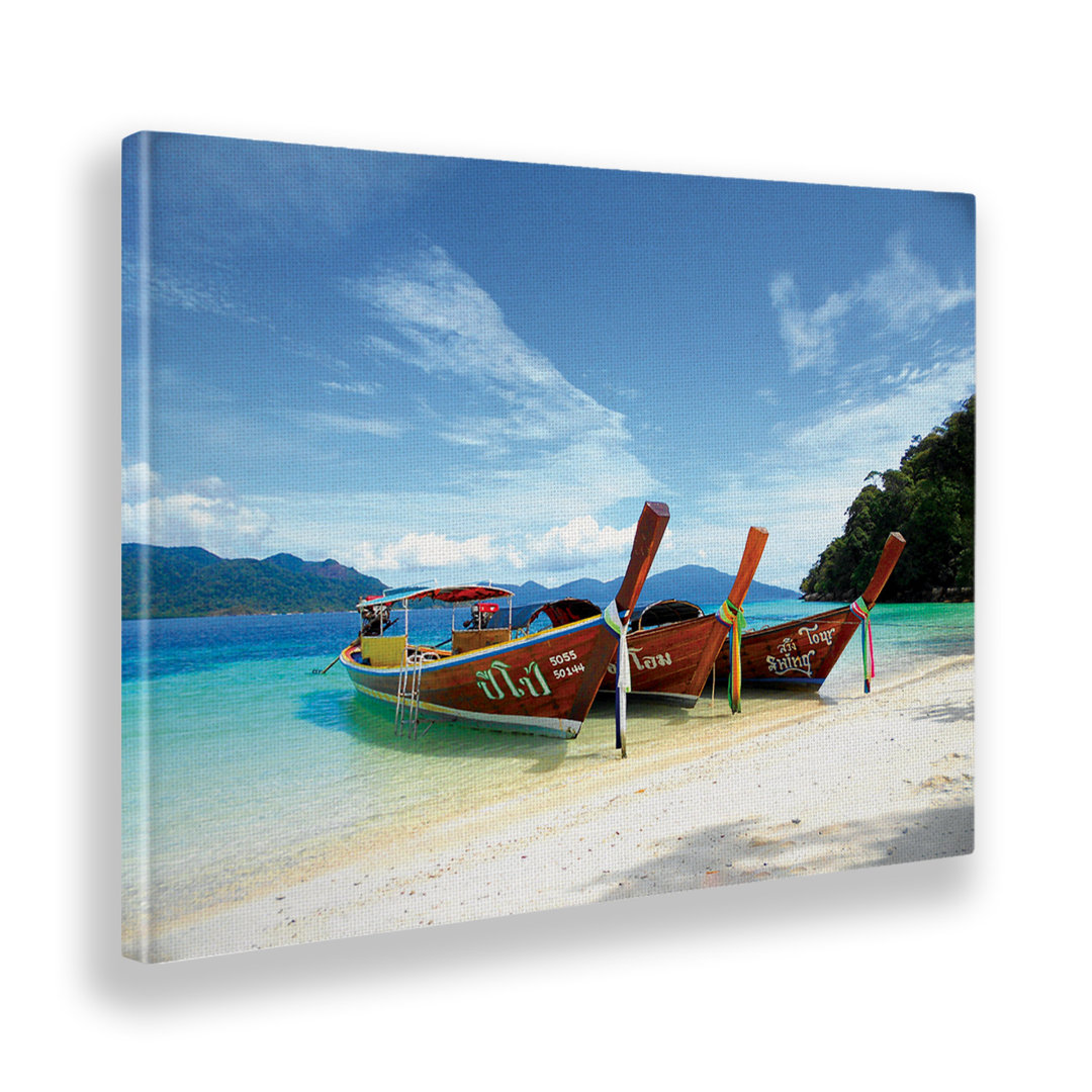 Leinwandbild Thai Boats von Giallobus