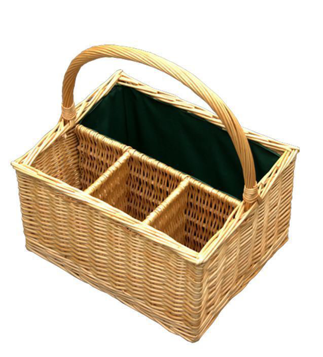 3 Bottle Wine Basket with Lining