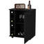 Chariot-bar noir avec 6 supports et tablette intérieure