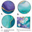 Art mural turquoise et mauve liquide II - Fractals-878626503-878626497