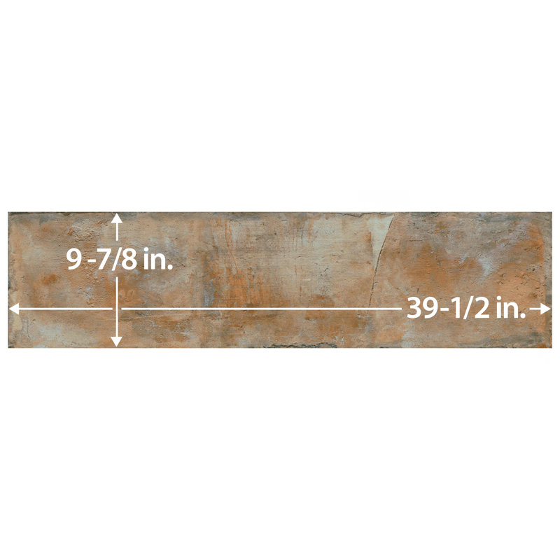 Terre 10" x 40" Porcelain Spanish Wall & Floor Tile