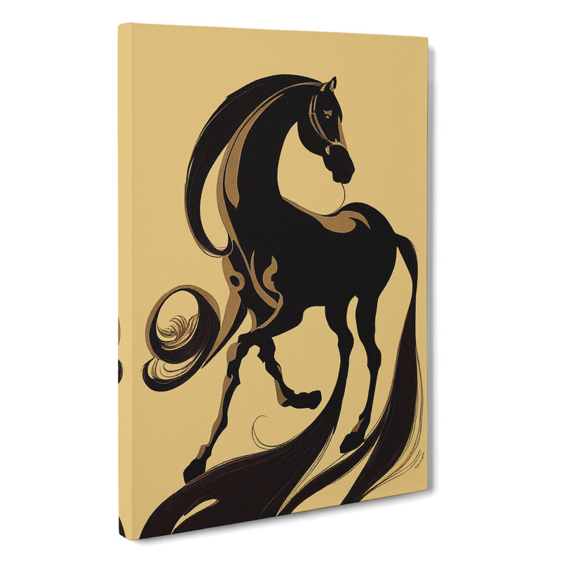 Art Nouveau Horse No.4 - Wrapped Canvas Print, 50cm H x 35cm W x 3cm D
