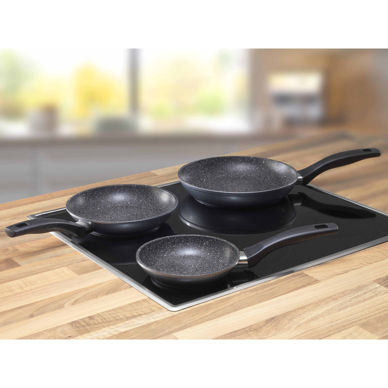 Aluminum Non-Stick Frying Pan Set, Grey