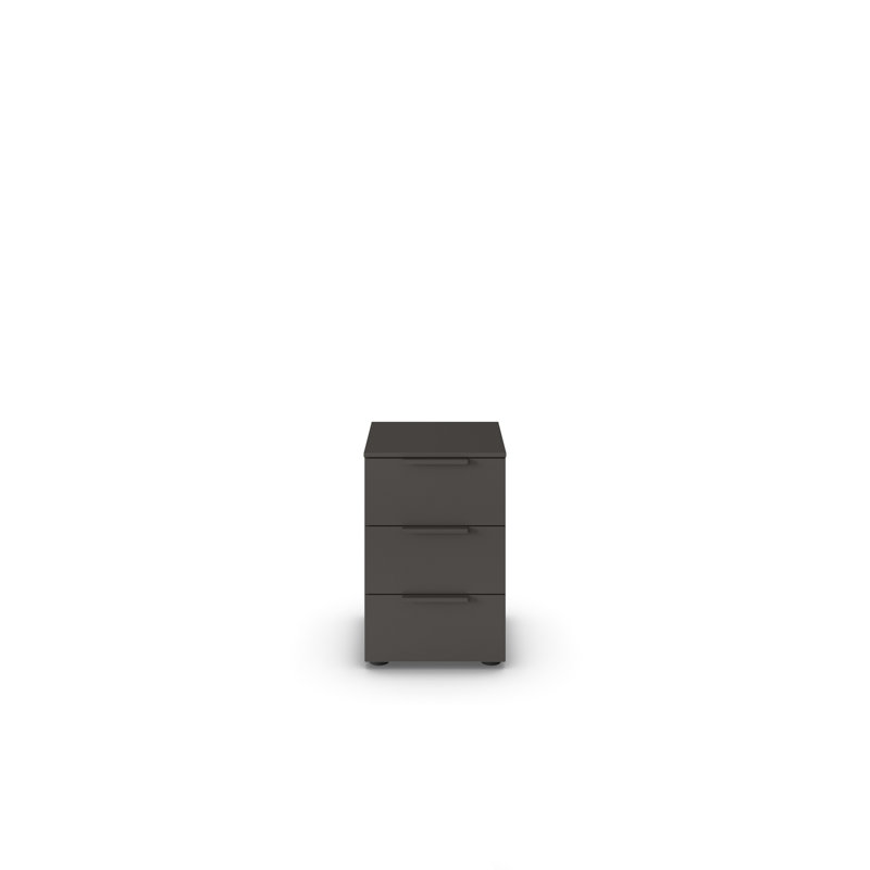 Manufactured Wood Bedside Table, Graphite
