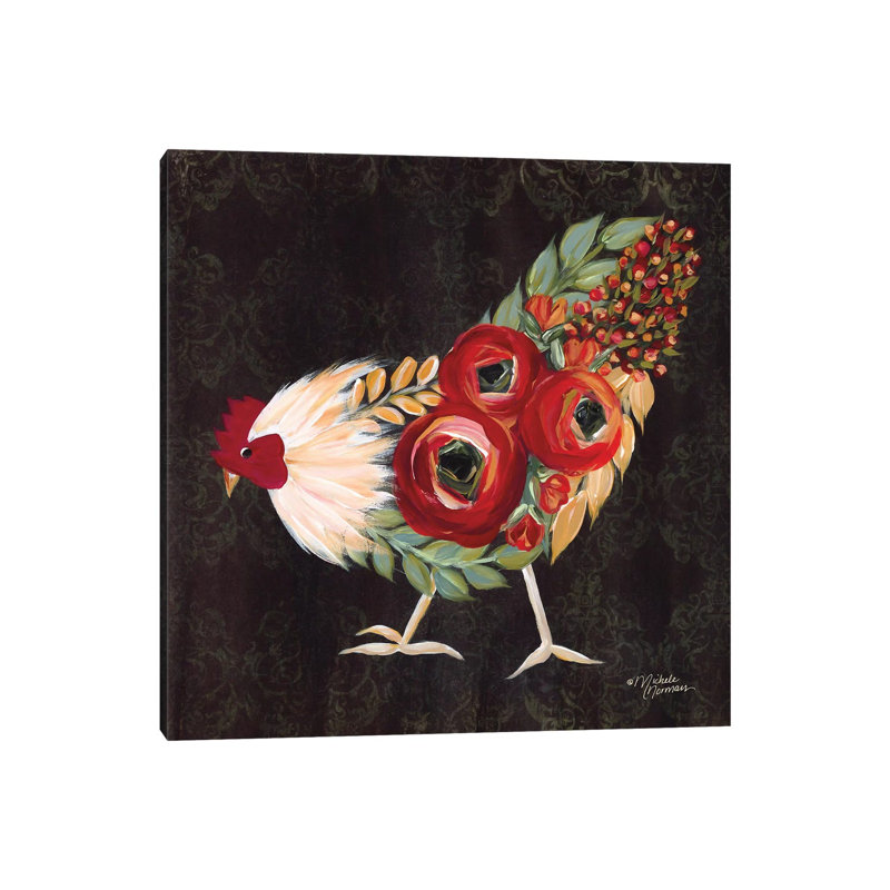 Botanical Rooster - Gallery-Wrapped Canvas Giclée