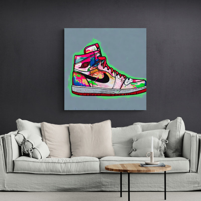 «Air Jordan 8» par Stephen Chambers, impression sur toile tendue, L 15 po x H 15 po