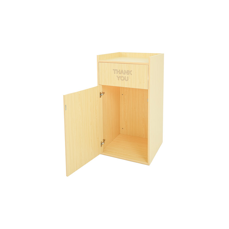 Poubelle 40 gallons Food Service, Brun
