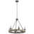Taulbee 6 - Light Steel Dimmable Wagon Wheel Chandelier