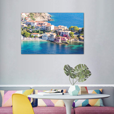 Town Of Assos In The Mediterranean Sea, Greece by Matteo Colombo - Wrapped Canvas Print